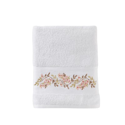 Misty Floral Bath Towel White - Saturday Knight Ltd.