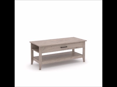 Laurel Oak Lift-Top Coffee Table with Storage and Metal Handle