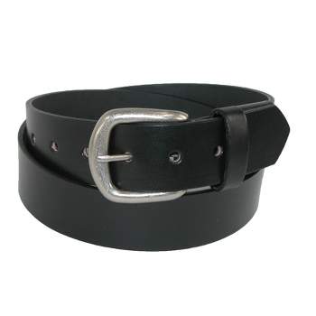 Boston Leather 1-14 Garrison Leather Belt - 50 - Black 