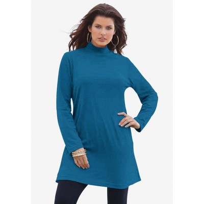 Roaman's Women's Plus Size Mockneck Ultimate Tunic