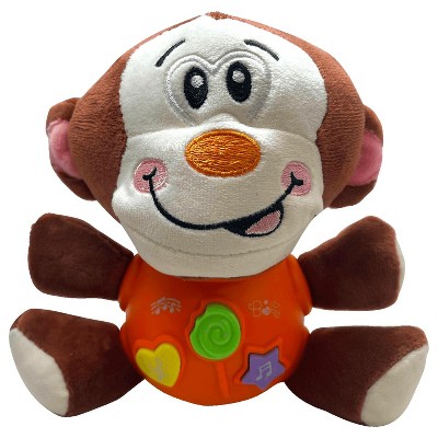 Plush Monkey Musical Baby Toy with Lights – Soft Stuffed Animal for Newborns & Infants 0–12 Months, Boys & Girls
