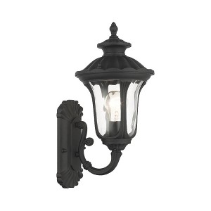 Livex Lighting Oxford 1 - Light Wall Light in  Textured Black - 1 of 2