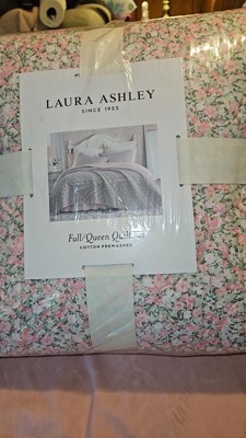 Laura Ashley 2pc Twin Loveston 100% Cotton Quilt Bedding Set Red : Target