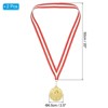 Unique Bargains Table Tennis Zinc Alloy Corrosion-Resistant Detachable Neck Strap Award Medals Gold 2 Pcs - 2 of 4