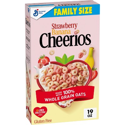 Cheerios Strawberry Banana Family Size Cereal - 19 oz