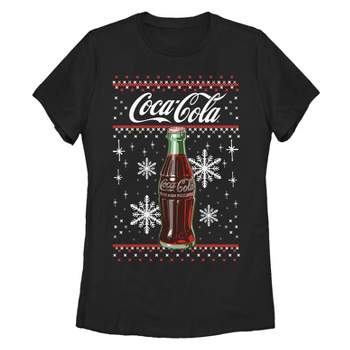 Women's Coca Cola Christmas Bottle Snowflake T-Shirt
