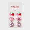 Girls' 6pk Cherries and Hearts Clip Set - Cat & Jack™ Pink - 2 of 3