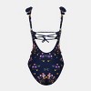 Women's Maternity Floral Ruffled Ruched Back Tie One-piece Swimsuit - Cupshe - 2 of 4