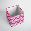 Bacati - MixNMatch Pink Zigzag Storage Box Small - 2 of 4