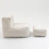 Cesicia 36.6 in-W x 38.6 in-D x 30.1 in-H Black Velvet Bean Bag Seats With Ottoman - 3 of 4