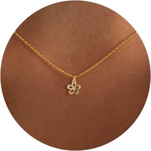 14K Gold Plated Charm Necklace for Women, Assorted Beach & Nature Themed Pendants - 1 of 4