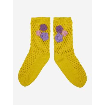 Spongebob Squarepants Flower Clouds Green Crochet Socks