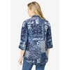 Woman Within Plus Size Perfect Three Quarter Sleeve Shirt - 3 of 4