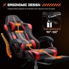 TUYOHW PU Leather Gaming Chair with Spring Cushion Seat,Ergonomic Office Chair with 150～ Recline & Sliding Lumbar Support,275LB Capacity - 4 of 4