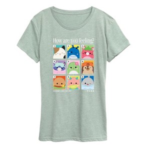 Women's - Squishmallows - Squish Mood Grid Short Sleeve Graphic T-Shirt - 1 of 3