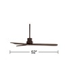 52" Casa Vieja Delta-Wing DC Modern Industrial 3 Blade Indoor Outdoor Ceiling Fan with Remote Control Matte Black Damp Rated for Patio Exterior House - 4 of 4