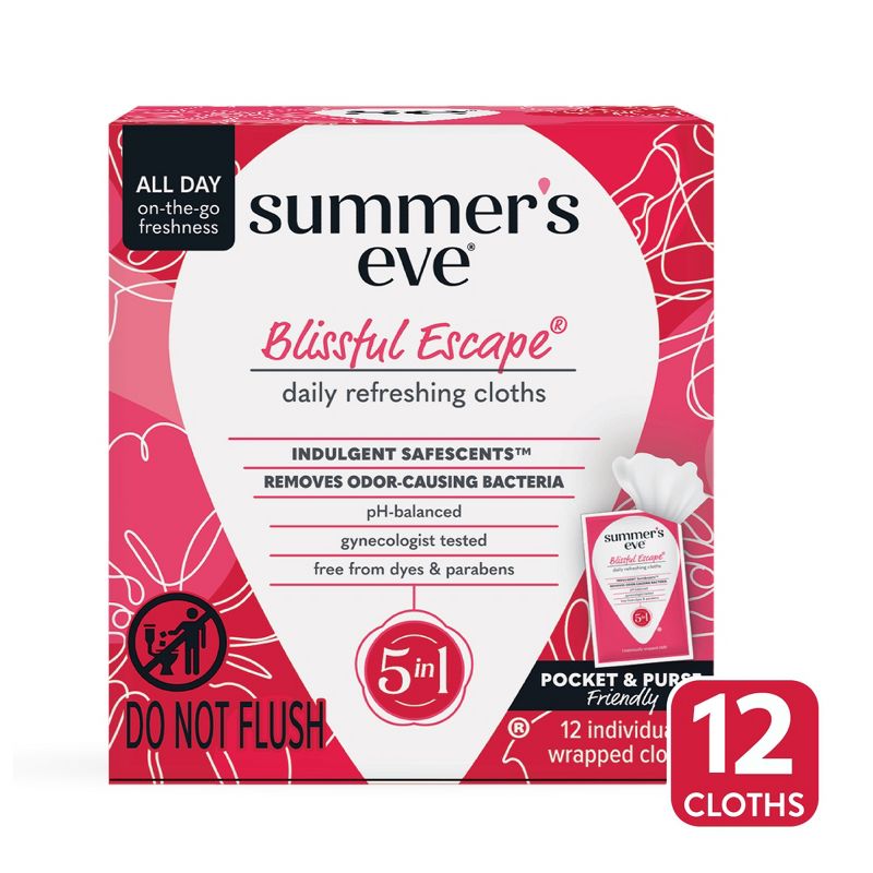 Summer&#39;s Eve Feminine Cleansing Wipes - Blissful Escape - 12ct, 1 of 11