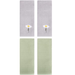 REGALWOVEN 4 Pcs Soft Absorbent Cotton Bathroom Hand Towels 13" x 30" - 1 of 4