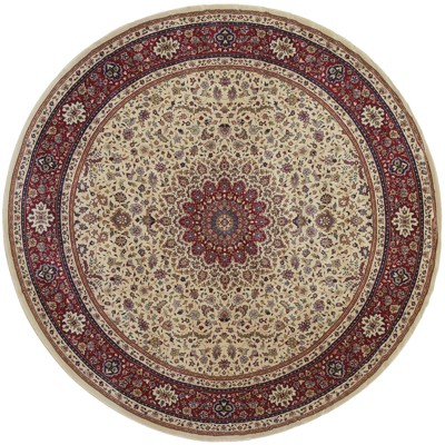 Oriental Weavers Ariana 095J3 Ivory/ Red Indoor Area Rug - 6' Round