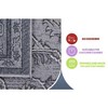 Kumasinova Stain-Resistant Area Rug, Non-Shedding Ivory/Grey Door Mat,Kid & Pet-Friendly, Oriental Area Rug for Living Room,Latex-Free Cotton Backing - 4 of 4