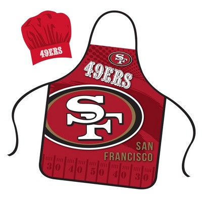 NFL Apron & Chef Hat Set, with Large Team Logo - San Francisco 49ers