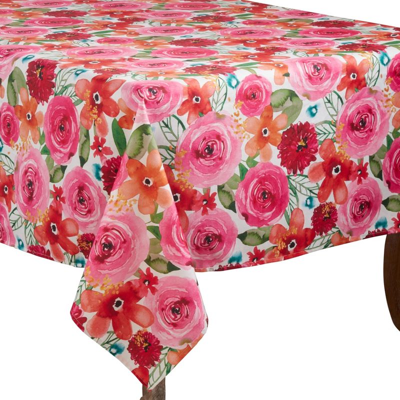 Saro Lifestyle Large Floral Print Tablecloth, 3 of 5
