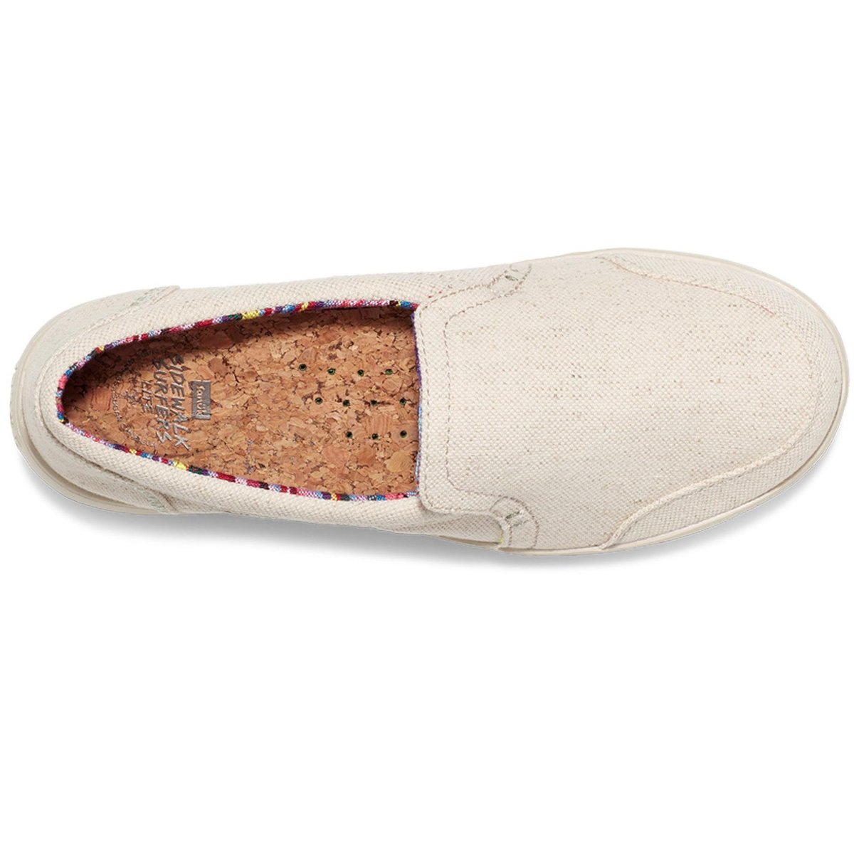 Женские туфли Sanuk Women's Sidewalk Surfer Lite 2 Sl Loafers - Oatmilk, 9 — фото 5