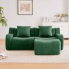 Aukfa Modular Teddy Fabric Sofa,Convertible Modular Sectional Sofa Set with 2 Ottomans, 2-Seats Soft Boneless Design for Living Room - 3 of 4