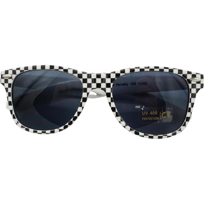 4E's Novelty 6 Pack Kids Checkered Sunglasses – UV400 Race Car Theme Party Decor