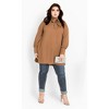Women's Plus Size Neck Tie Tunic - caramel | CITY CHIC - 2 of 4
