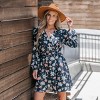 Women's Long Sleeve Elastic Waist Ditsy Floral Dress - Cupshe - 4 of 4