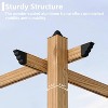 GustoWave Patio 10x10 Ft Wood-Grain Post Pergola Gazebo for Backyard Garden Porch - 4 of 4