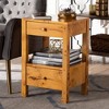 bali & pari Azmi Wood 2 Drawer Nightstand Light Mappa Burl - 3 of 4
