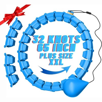 MAICIFI 65in Weighted Hula Hoop for Women - 32 Detachable Knots, Silent Workout, Waist & Abs 2-in-1