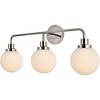 Elegant Lighting Hanson 3 lights bath sconce in polished nickel with frosted shade - 3 of 4