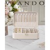 2-Layer Jewelry Box with Lock, Cream White Organizer Storage for Earrings, Necklaces & Rings, Gift for Women - 2 of 4