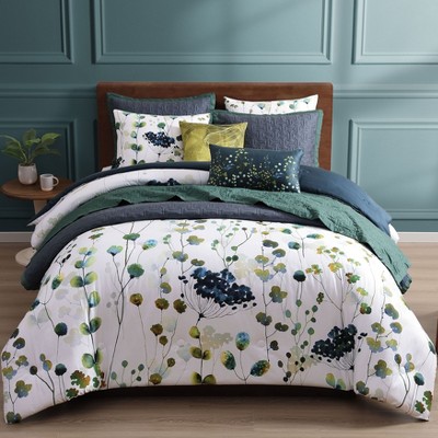 Bebejan Abstract Vines 100% Cotton 8 Piece Reversible Comforter & Coverlet Set