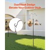 VEVOR Double Shepherds Hooks for Outdoor,8 Pack 60 Inch Heavy Duty Bird Feeder Pole,3/4 In Thick Garden Hooks ,Solar Light Lanterns,Wind Chimes,Black - 3 of 4