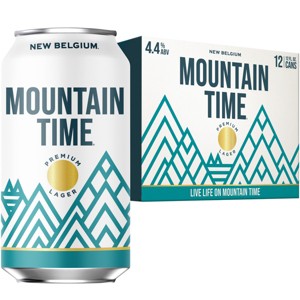 New Belgium Mountain Time Premium Lager Beer -12pk/12 fl oz Cans - 1 of 4