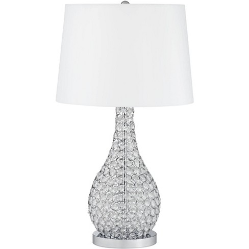 Possini Euro Design Modern Table Lamp, Crystal Beaded Table Lamp Shades
