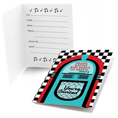 Fifties Party Invitations