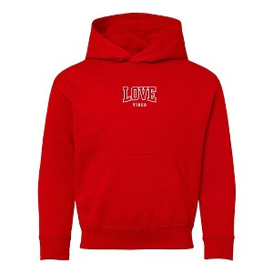The Juniper Shop Embroidered Varsity Love Vibes Youth Graphic Hoodie - 1 of 3