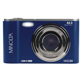 Minolta® MND20 16x Digital Zoom 44 MP/2.7K Quad HD Digital Camera (Blue).
