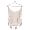 Slickblue Portable Hanging Chair, Lightweight Tassel Pillow Support, Air Chair, Modern, Beige or Gray - 4 of 4
