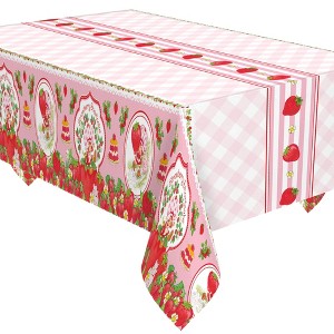 Treasures Gifted Strawberry Shortcake Tablecloth - 54in x 108in Table Cloth - Strawberry Shortcake Birthday Party Decorations - 1 of 4