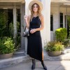 Amaryllis Women's Sleeveless Midi Dress with Keyhole Back and Side Slit Classic Silhouette Day-to-Night Wear - 3 of 4