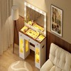 SEVOBAL Dressers 43 Inch Vanity Desk with Sleek Large Mirror and Vibrant RGB Lighting for Tidy Bedroom Organization, White, 16.3"*43.3"*56.7" - 4 of 4