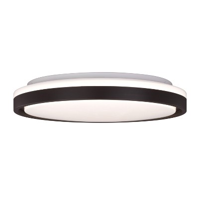 VAXCEL Ellie 16.25-in W Integrated LED Bronze Contemporary Flush Mount Ceiling Light Fixture