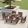 WestinTrends Malibu 6-Piece HDPE Outdoor Rectangle Dining Patio Table and Chairs Set - 2 of 4