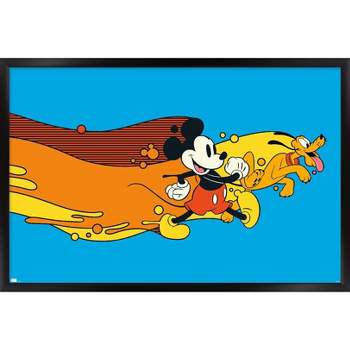 Trends International Disney Mickey Mouse - Pluto Paint Framed Wall Poster Prints